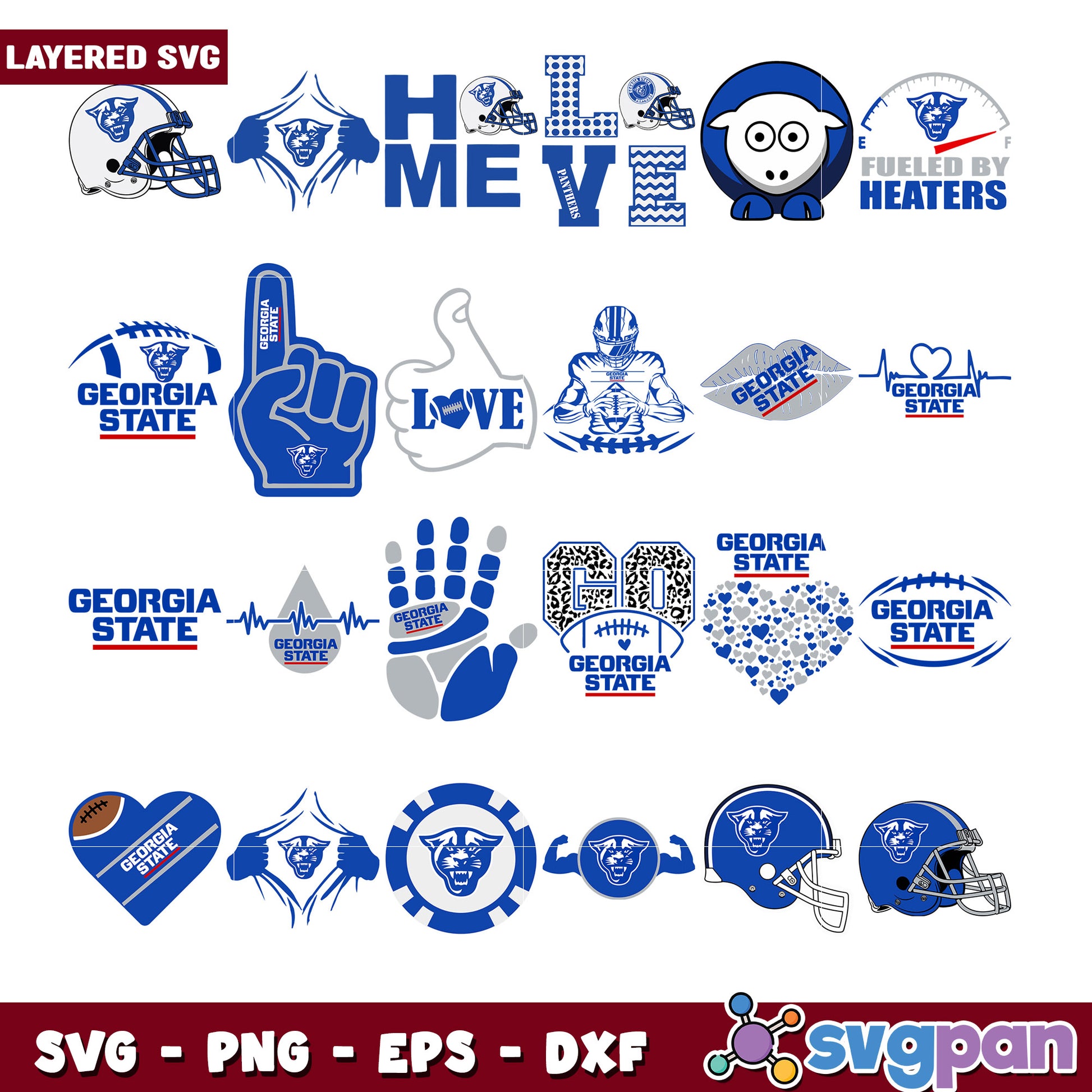 Georgia State Panthers SVG Bundle for Crafts Design
