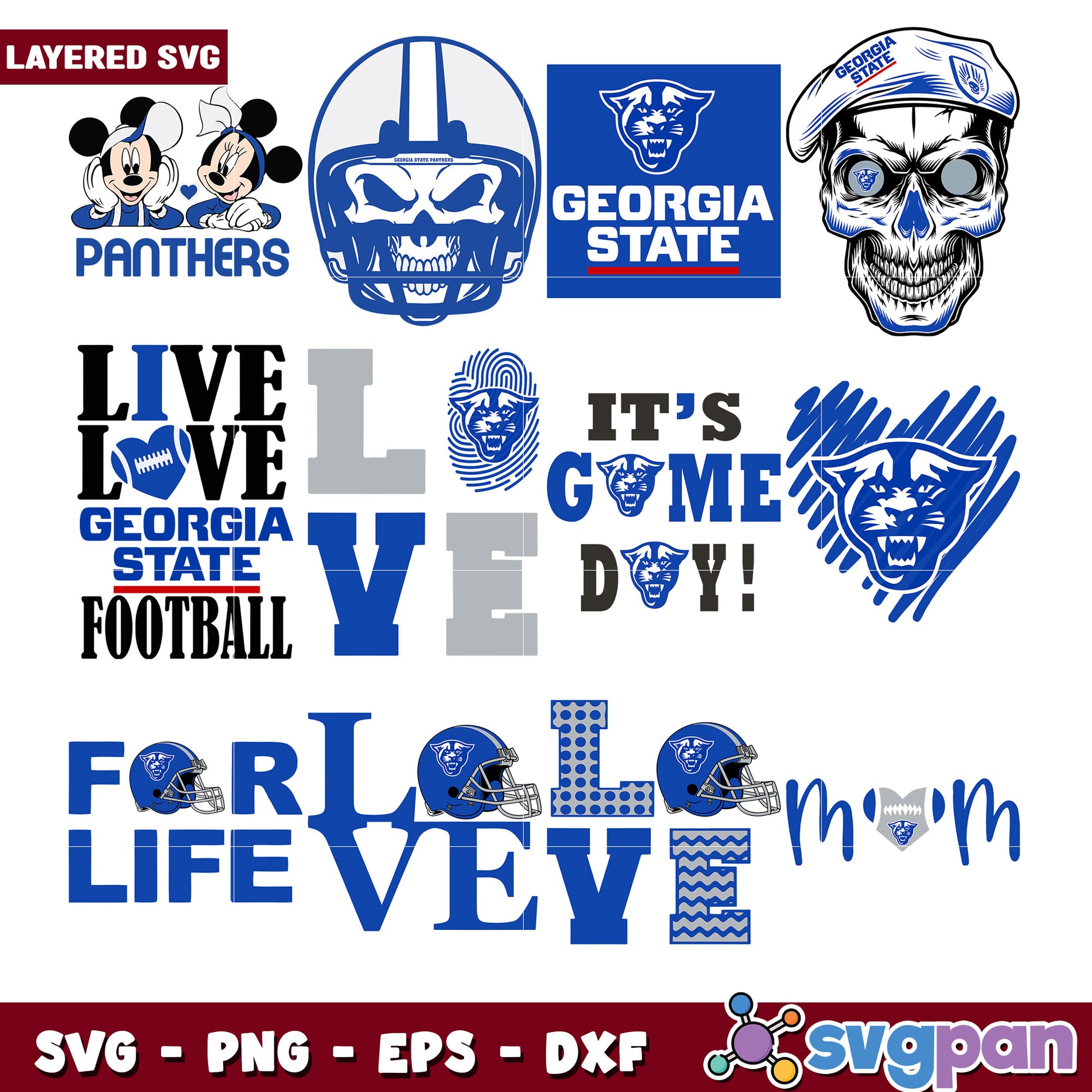 Georgia State Panthers SVG Bundle for Football Fans