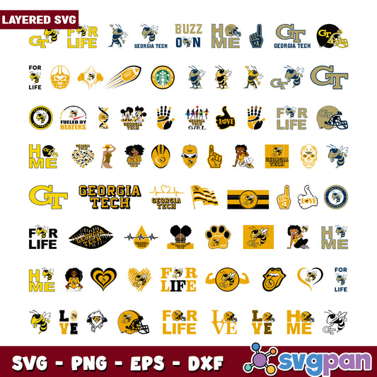 Georgia Tech SVG Bundle 30+ Layered Designs