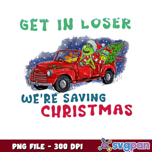 Get in loser png, blue grinch png, grinch cartoon​ ​png