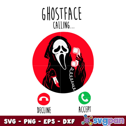 Ghostface Calling Halloween svg