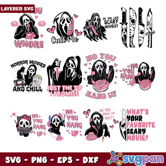 Ghostface Killer SVG Bundle