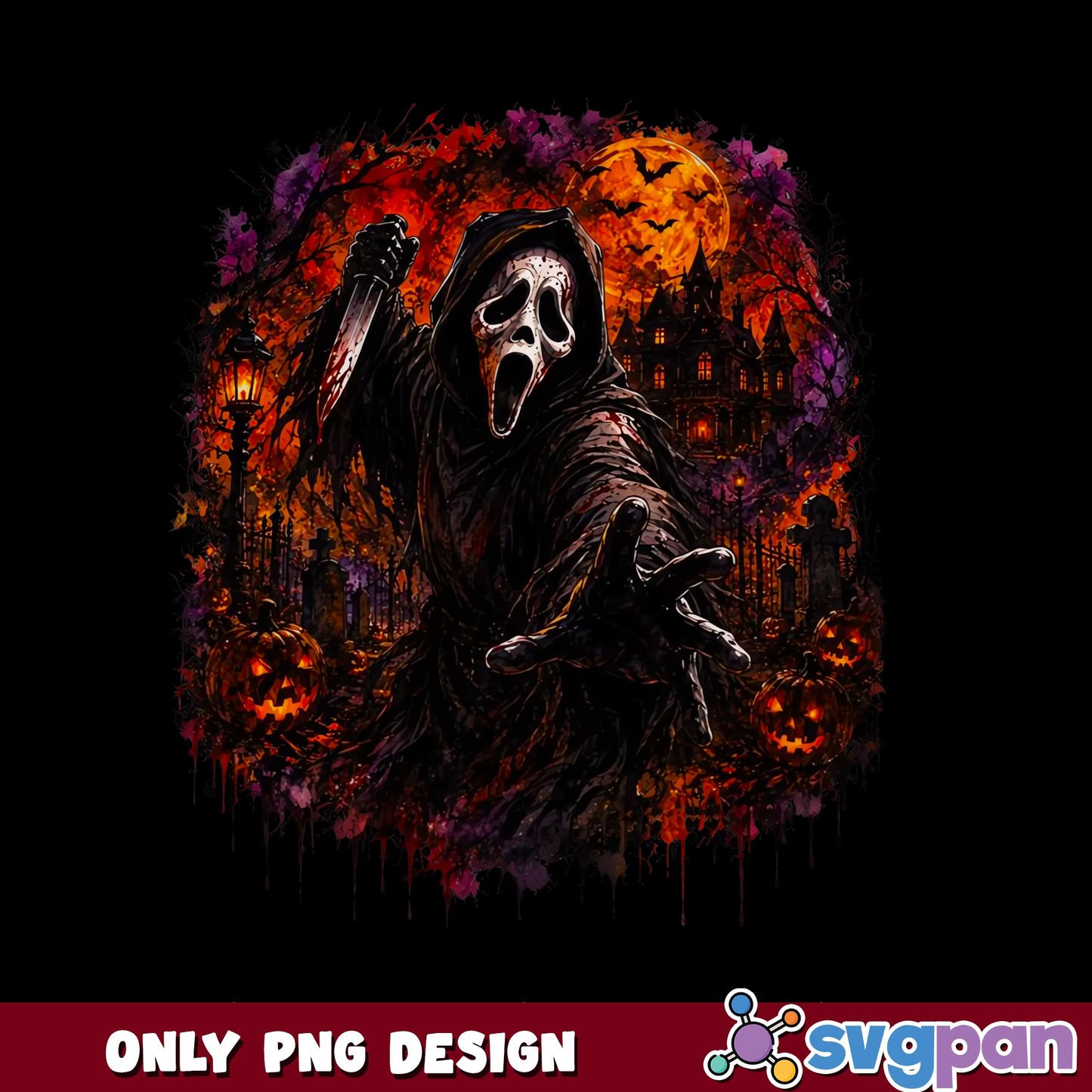 Ghostface Scream Horror Halloween PNG, Scary Movie PNG, Halloween PNG