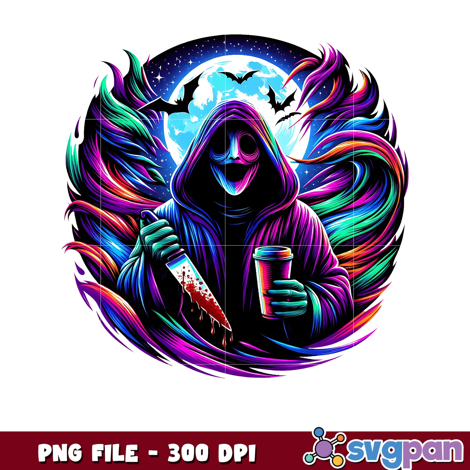 Ghost face creepy png, spooky halloween png, halloween candy png