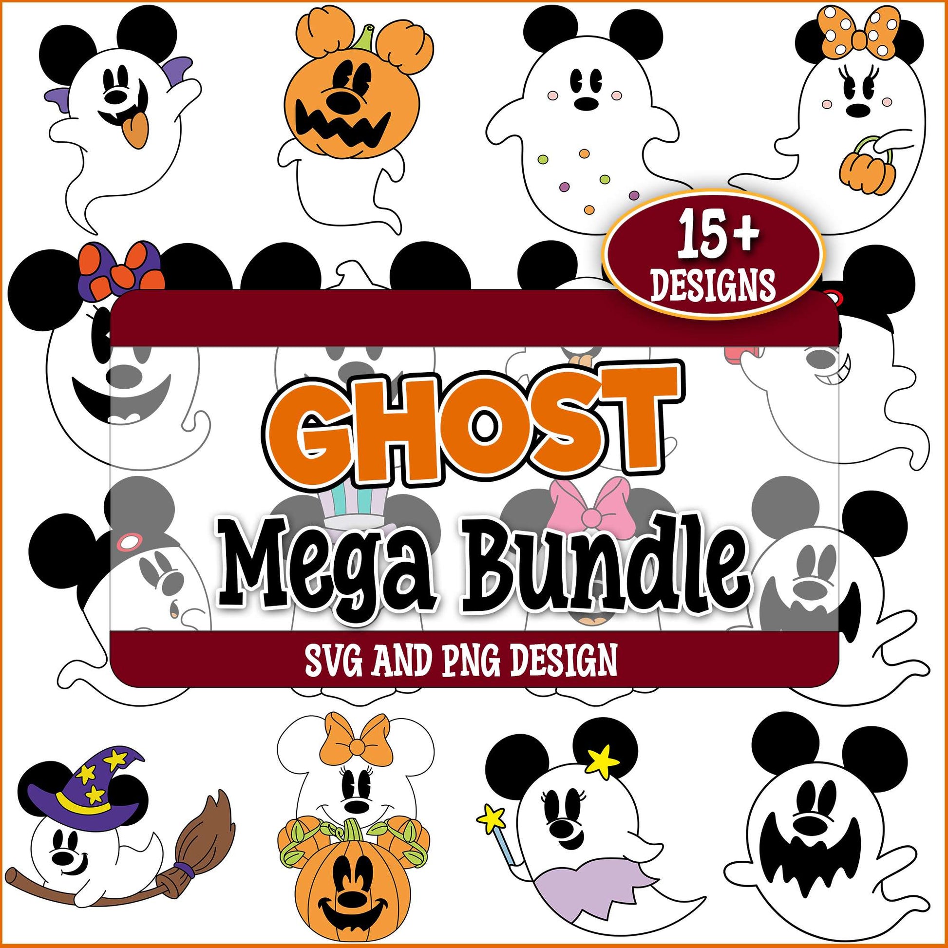Ghost mickey svg bundle