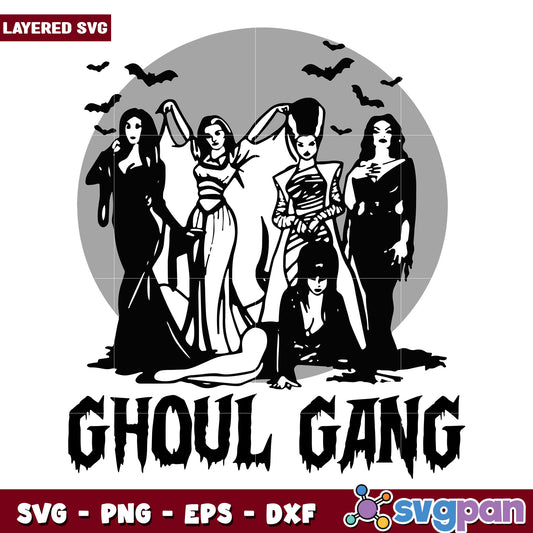 Ghoul gang squad svg, halloween svg, horror movies characters svg