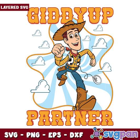 Giddyup partner png, summer time png, disneyland holiday png