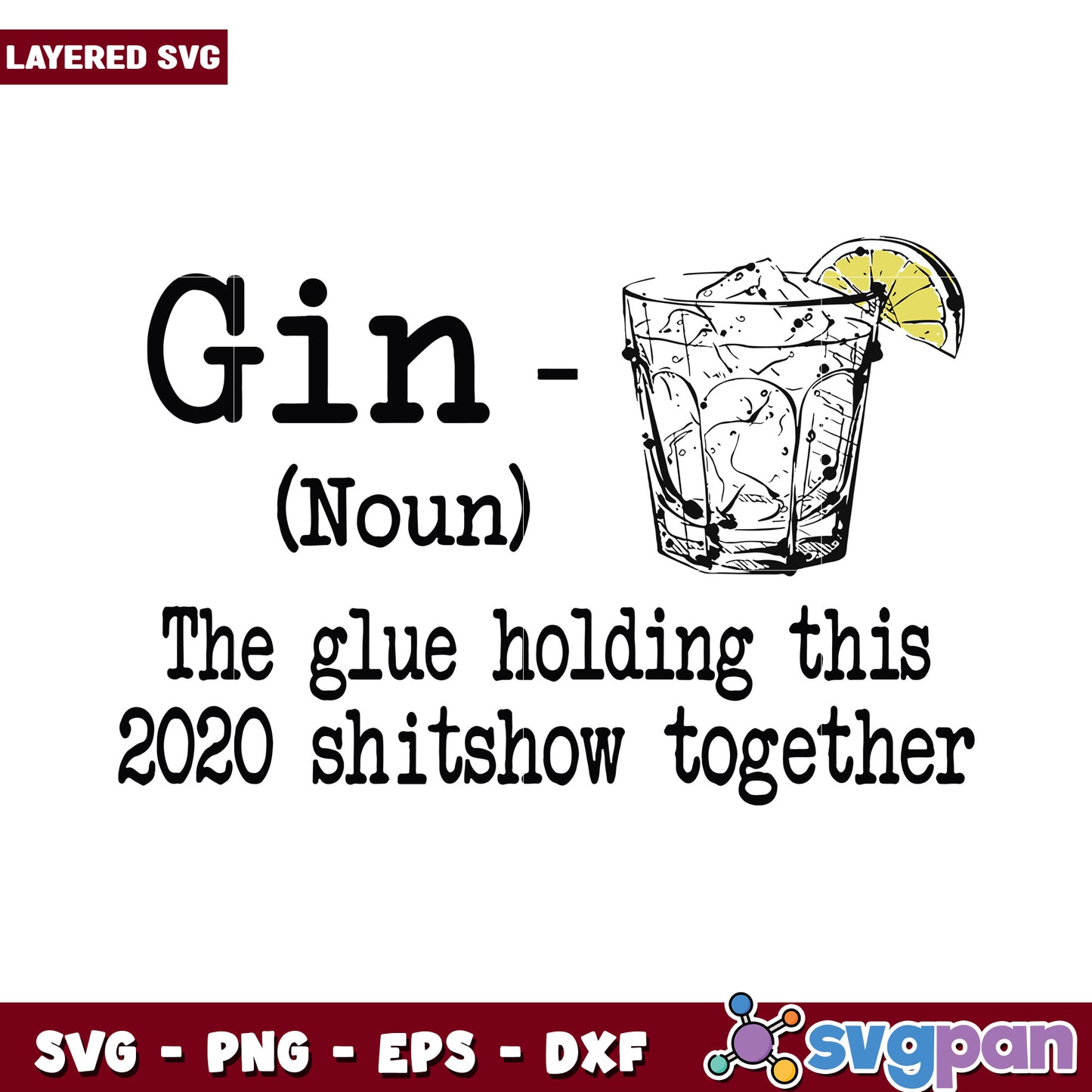 Gin Definition SVG Design for Crafters, Perfect for Drink Lovers