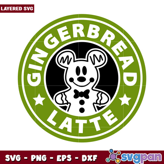 Gingerbread Latte SVG Design for Crafts, Perfect Holiday Decor