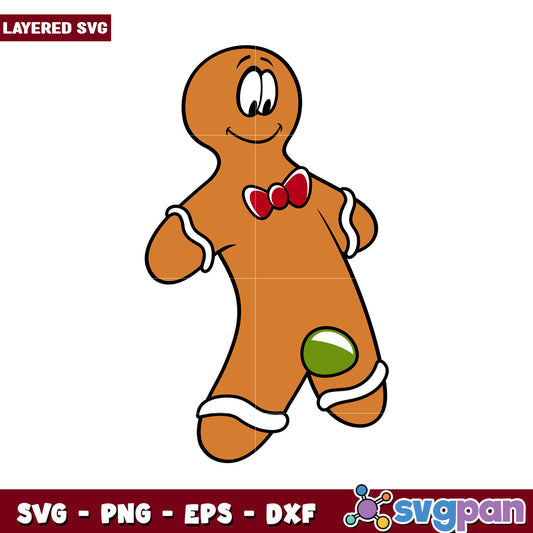 Gingerbread Man SVG File, Perfect for Holiday Crafts and Decor