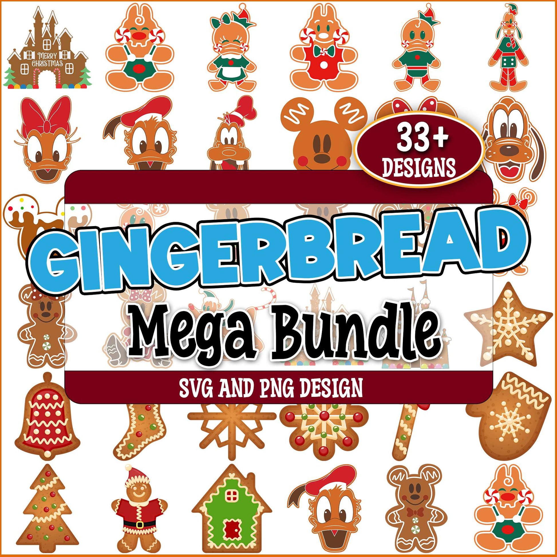 Gingerbread disney svg bundle