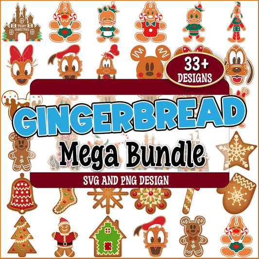 Gingerbread disney svg bundle