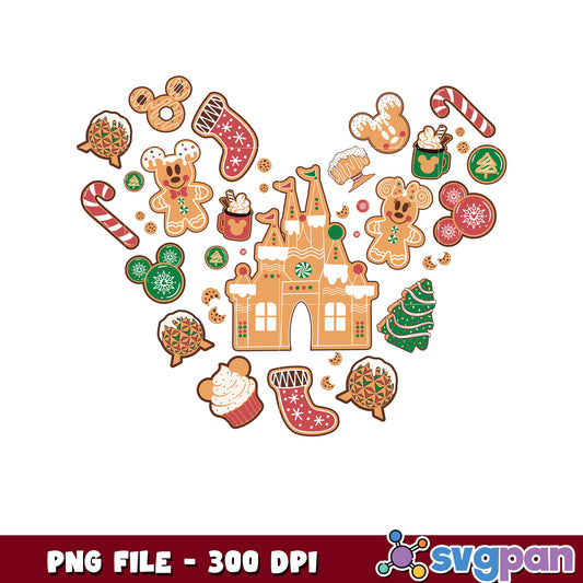 Gingerbread icon png, merry christmas​ png, holiday png