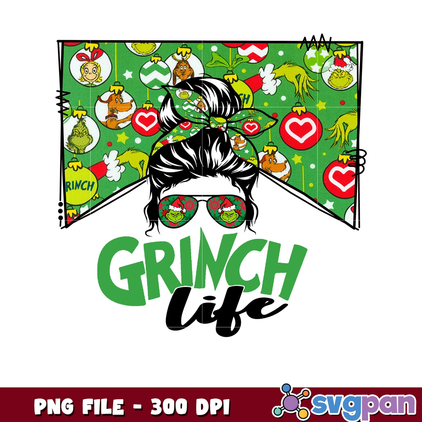 Girl grinch life png, grinch smile​​ png, grinch head ​png