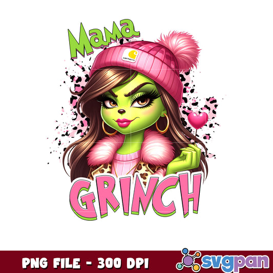 Girl mama grinch png, christmas png, cartoon characters​ ​png