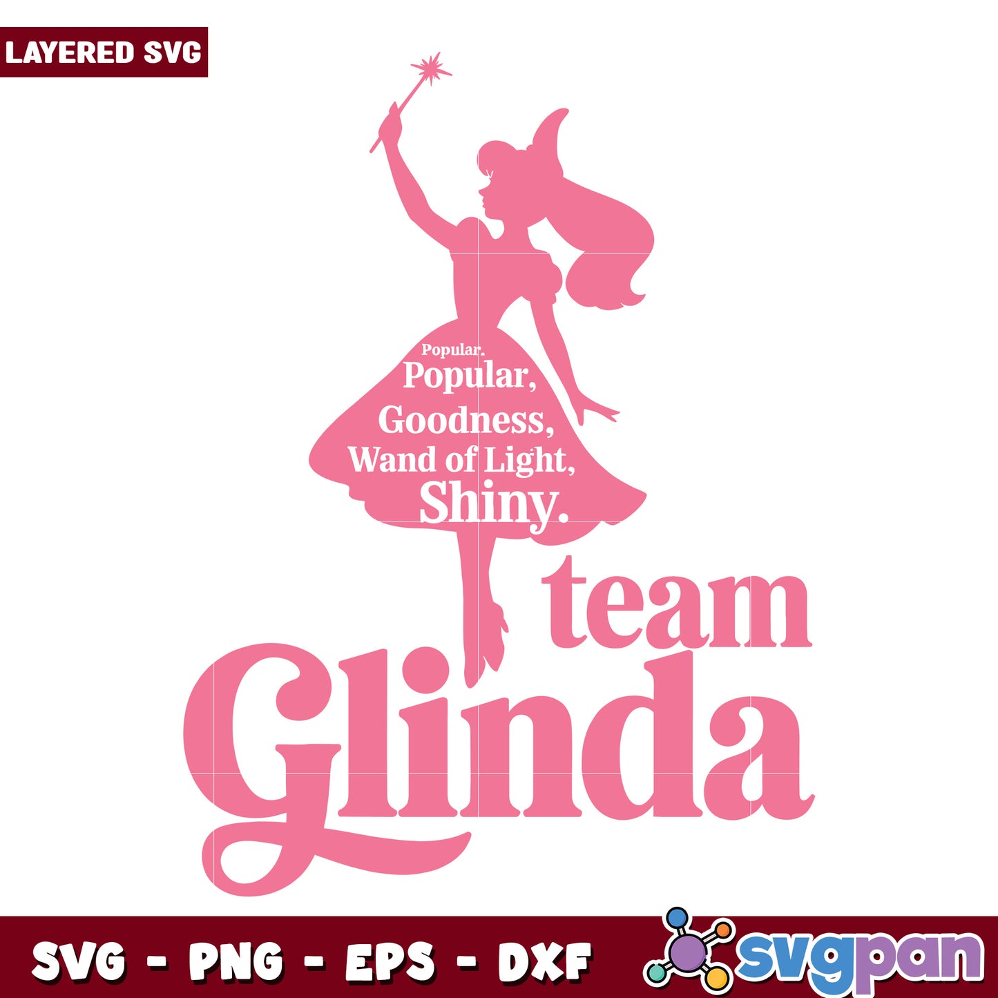 Glinda team design svg, the wizard of oz svg, halloween holiday svg