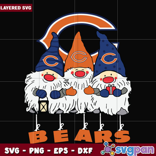 Gnomes Chicago Bears svg, nfl teams svg, american football svg