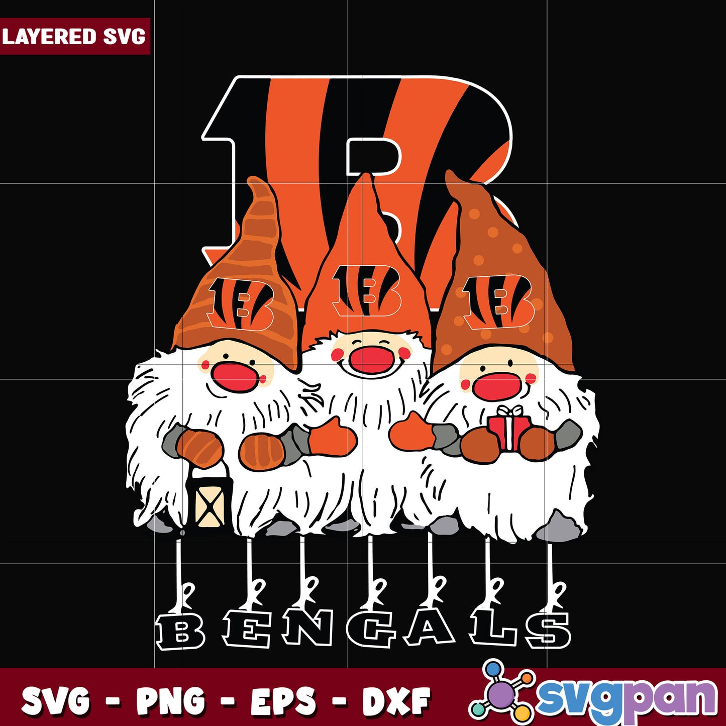 Gnomes Cincinnati Bengals svg, nfl teams svg, american football svg