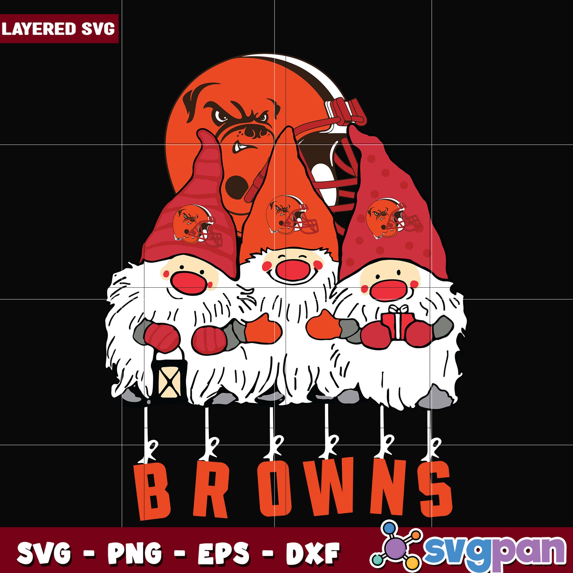 Gnomes Cleveland Browns svg, nfl teams svg, american football svg