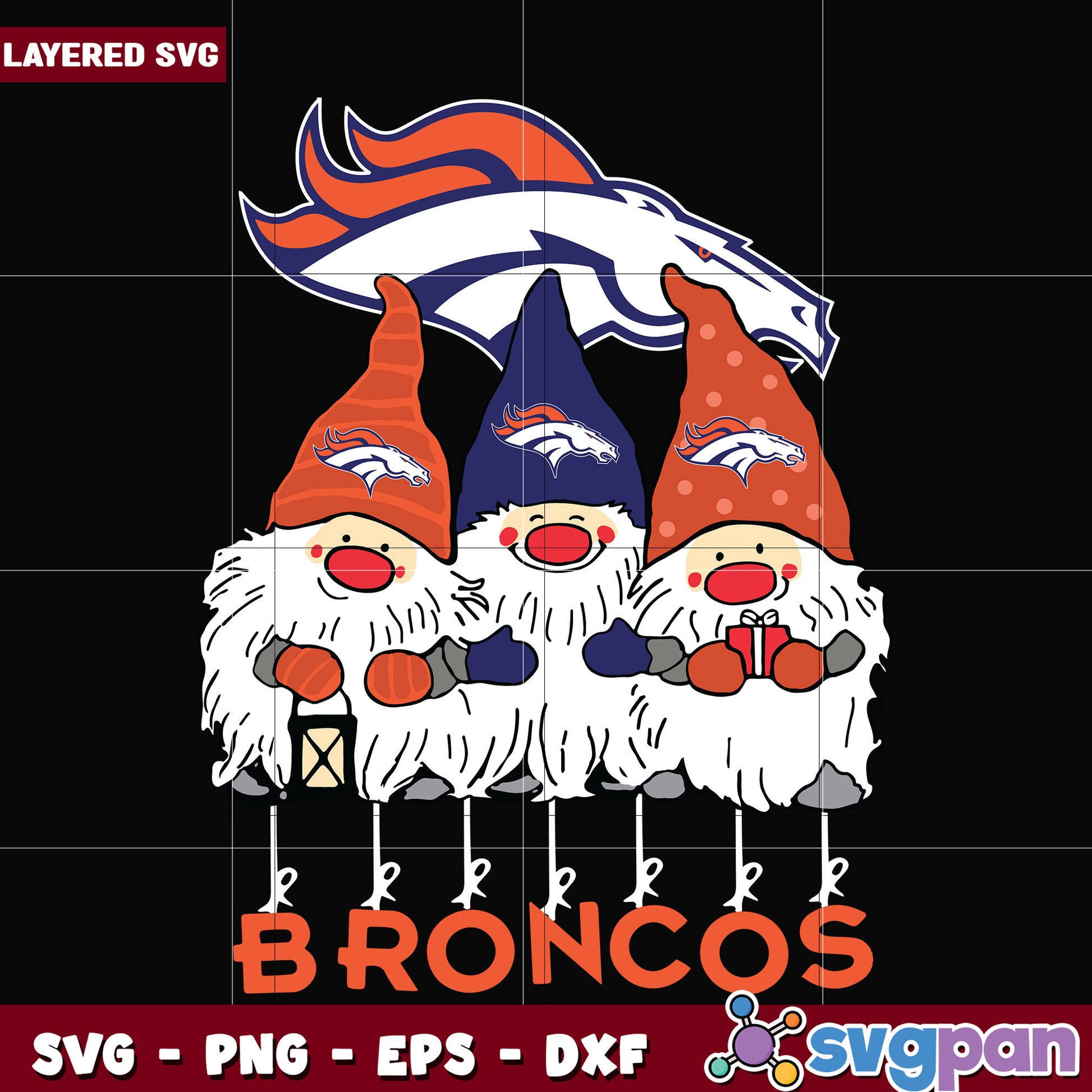 Gnomes Denver Broncos svg, nfl teams svg, american football svg