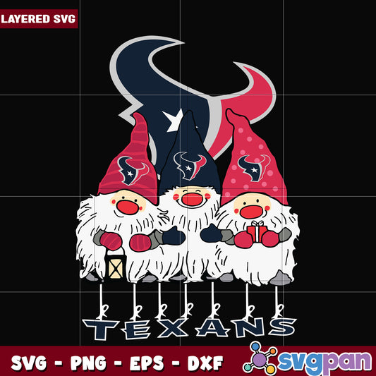 Gnomes Houston Texans svg, nfl scores svg, football texans svg