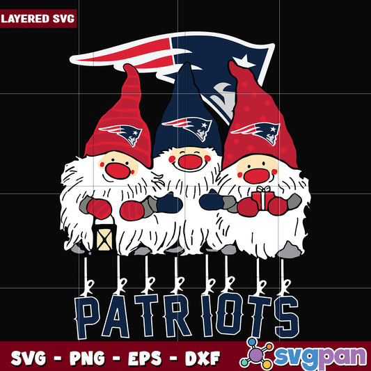 Gnomes New England Patriots svg, nfl scores svg, football patriots svg
