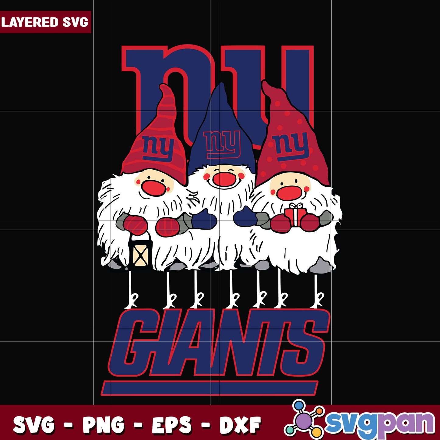 Gnomes New York Giants svg, nfl scores svg, football giants svg
