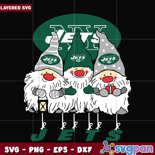 Gnomes New York Jets svg, nfl scores svg, football jets svg