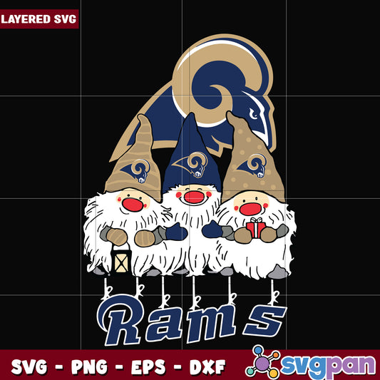 Gnomes St. Louis Rams svg, nfl scores svg, football seahawks svg