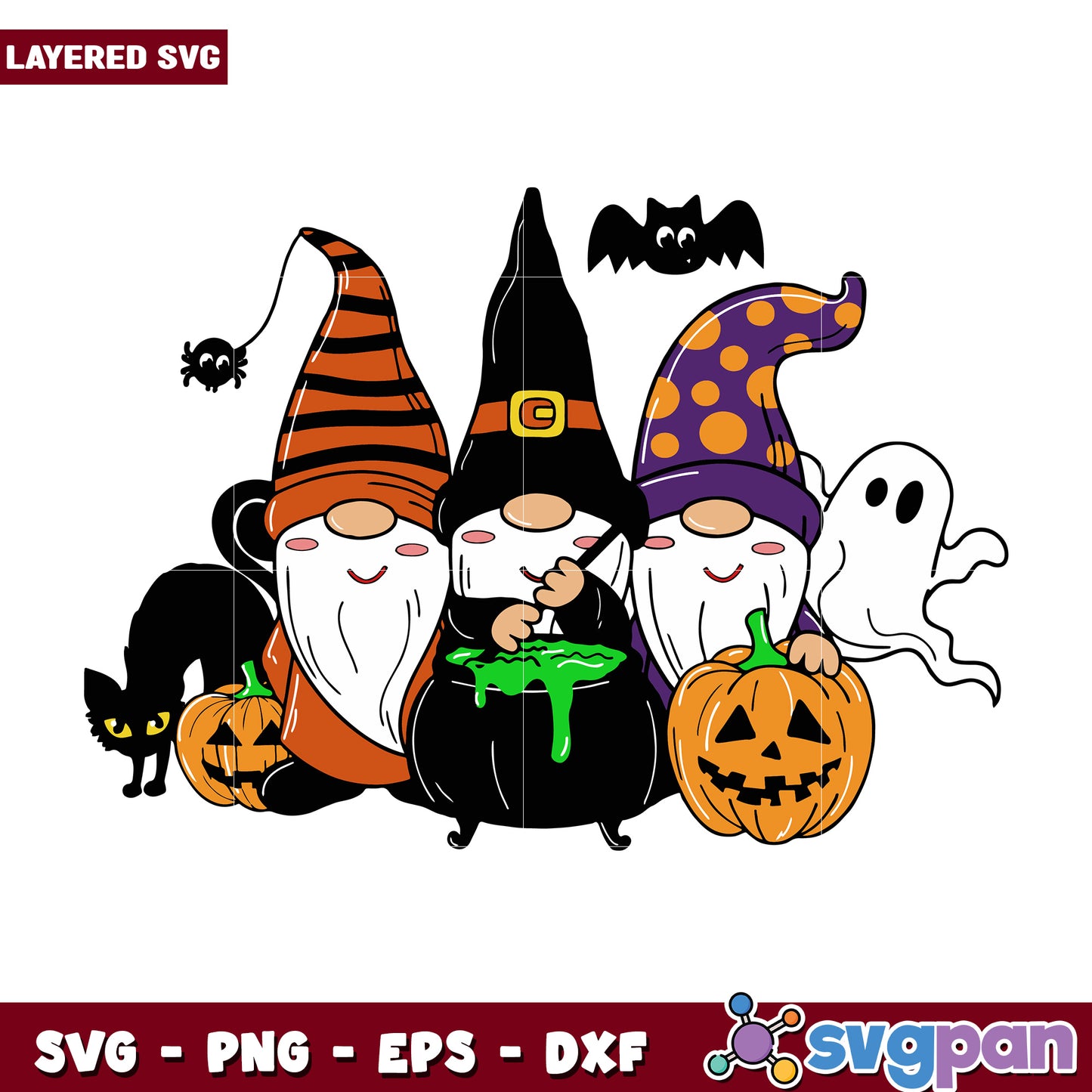 Gnomies halloween design svg, halloween svg, horror movies characters svg