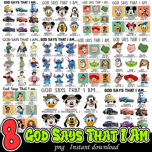 God Says That I Am PNG Bundle