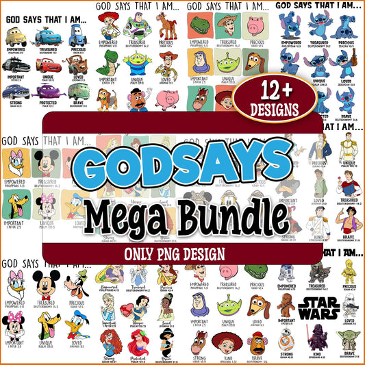 God message disney png bundle