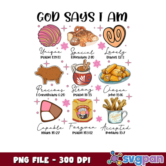 God says i am png, christmas movies​ png, christmas vacation​ png