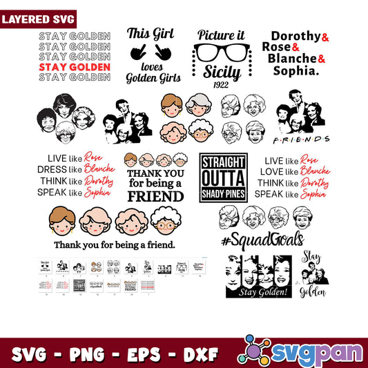 Golden Girls SVG Bundle Quotes & Images