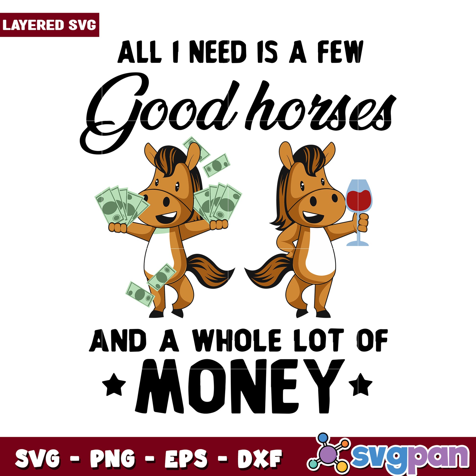 Good Horses SVG Design, Perfect for Fun Projects and Crafts