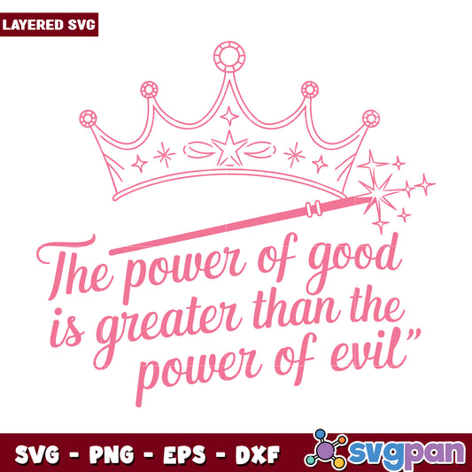Good vs Evil Crown SVG Power of Good
