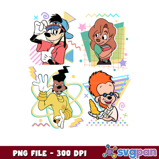 Goof Troop 90s PNG Sublimation Design 300 DPI