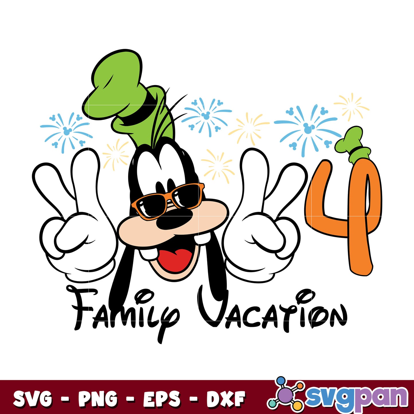 Goofy 2024 head family vacation svg