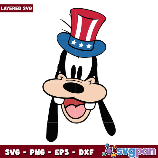 Goofy Patriotic SVG Cut File