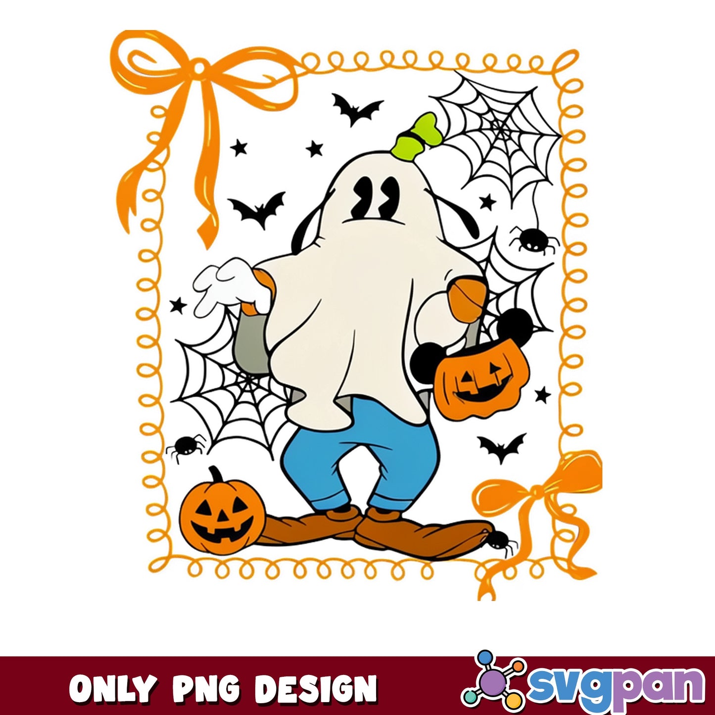 Goofy Halloween Ghost PNG, Disney Halloween PNG, Trick Or Treat PNG
