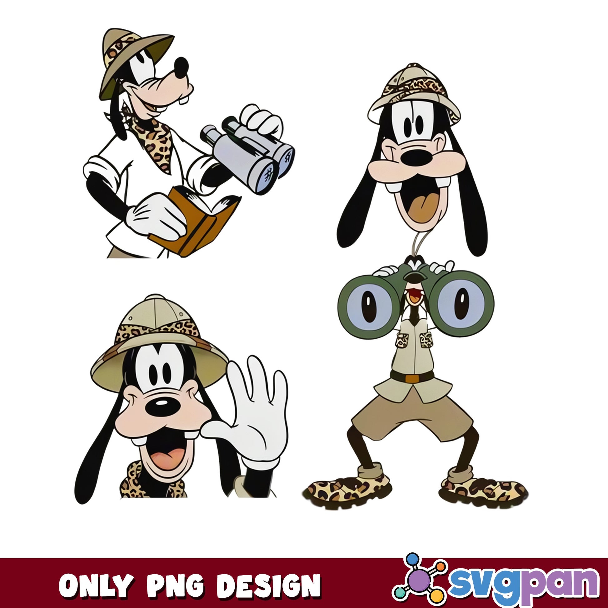 Goofy Safari Bundle PNG, Disney Animal Kingdom PNG, Goofy PNG