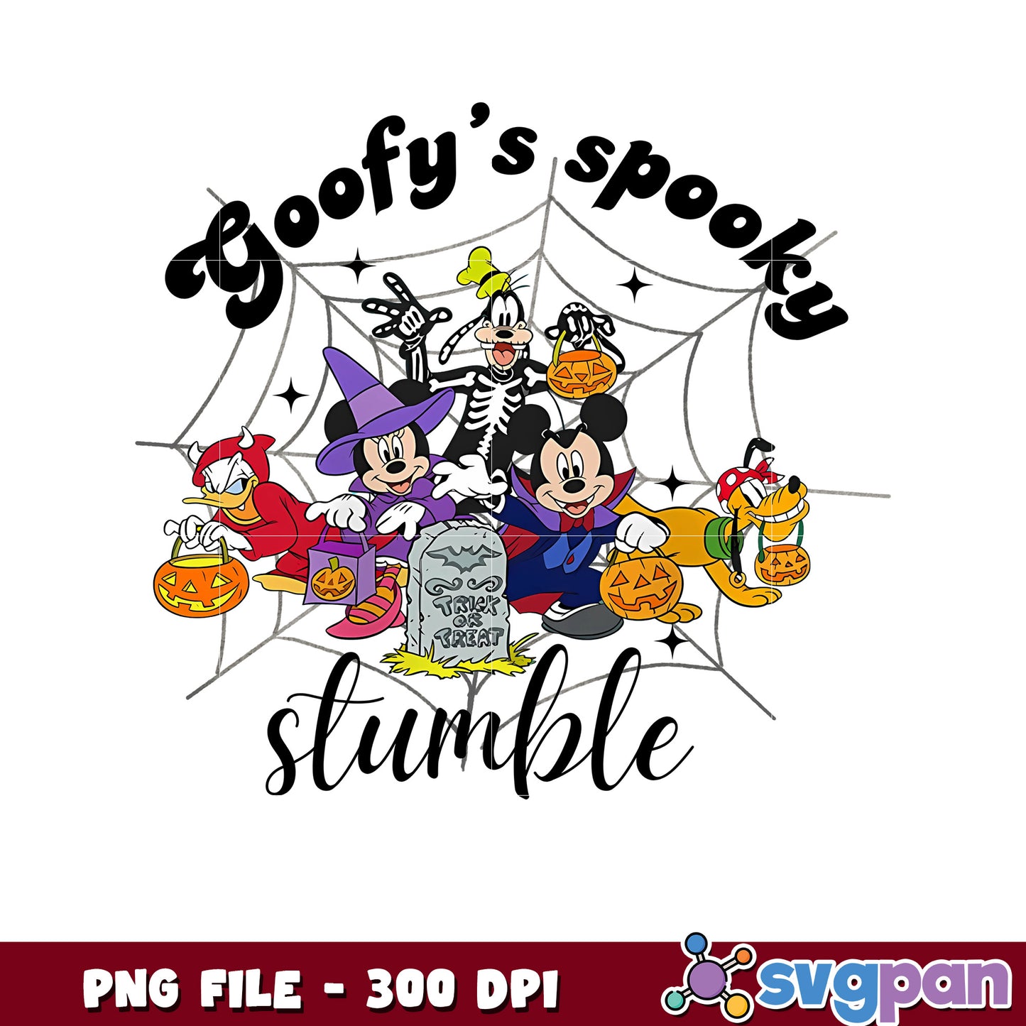 Goofy's spooky stumble png, time to halloween png, funny halloween png