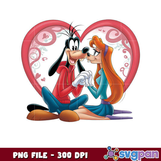 Goofy and Max Heartwarming PNG Artwork, 300 DPI Quality Design