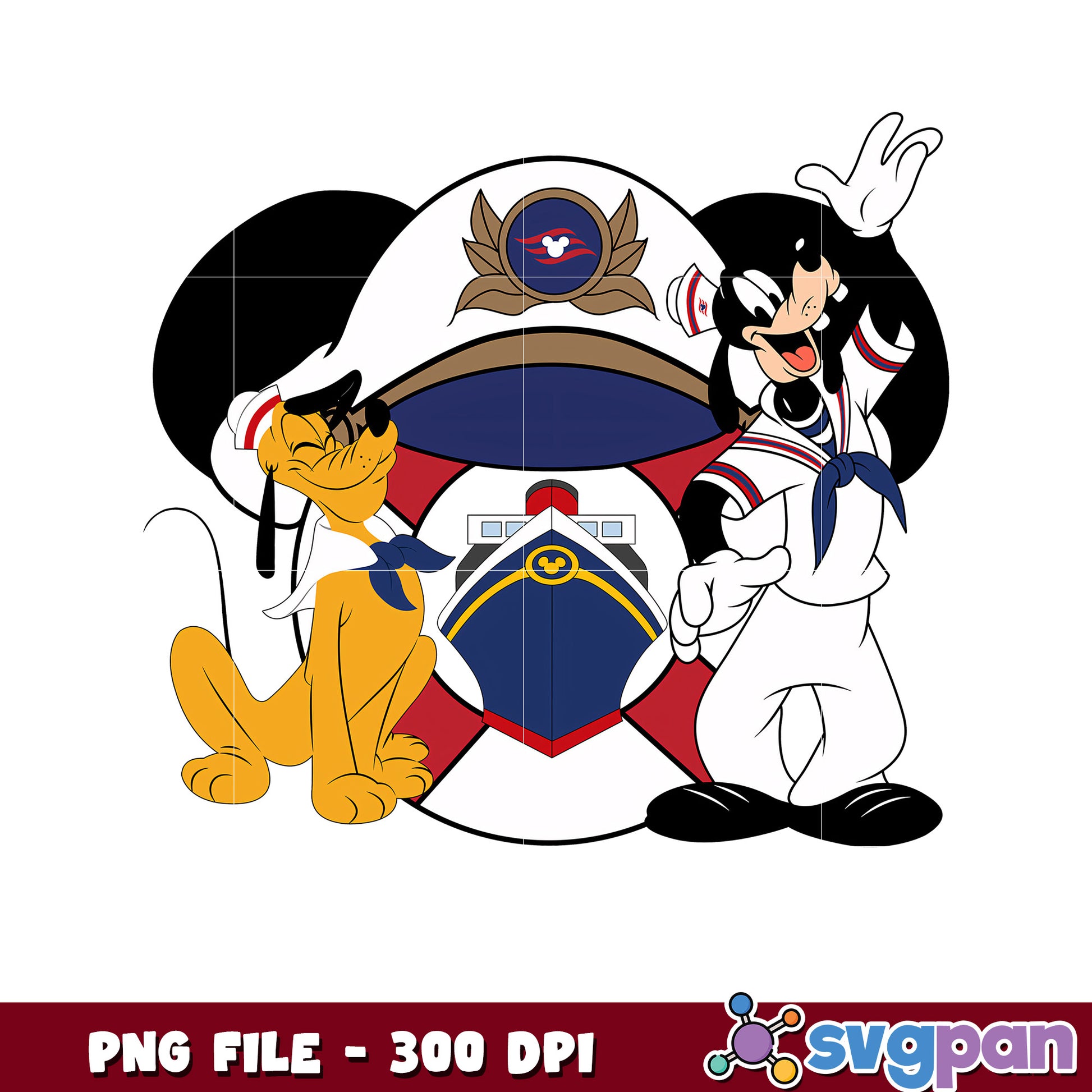 Goofy and pluto cruise png, pluto and goofy cruise png, disney goofy and pluto cruise png