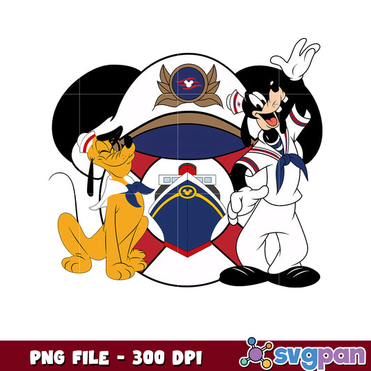 Goofy and pluto cruise png, pluto and goofy cruise png, disney goofy and pluto cruise png