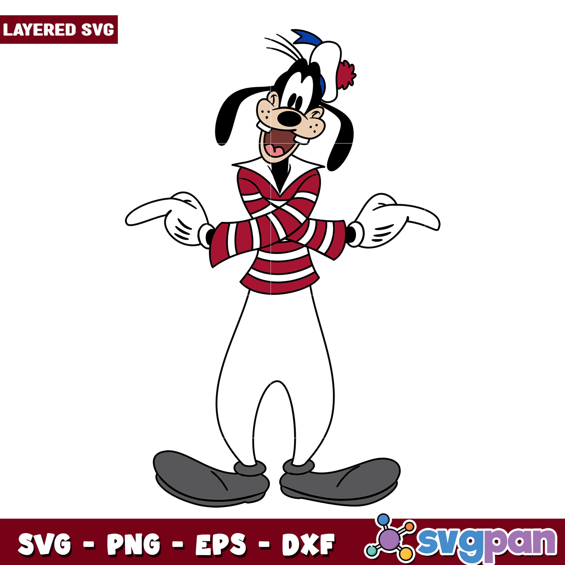 Goofy characters cruise ship design svg, disney characters svg, mickey cartoons svg