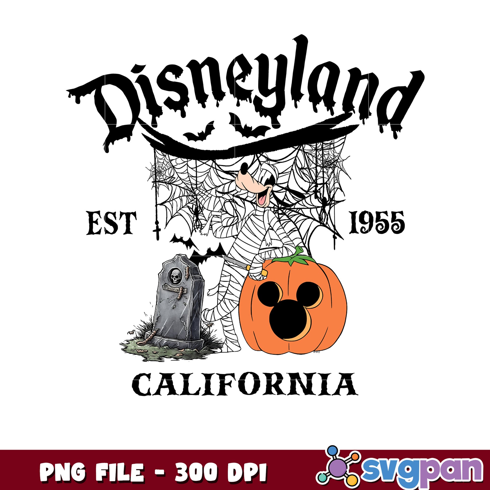 Goofy halloween design png, halloween candy png, mickey halloween png