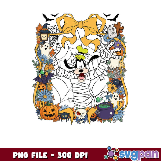 Goofy halloween png, disney characters png, spooky halloween png