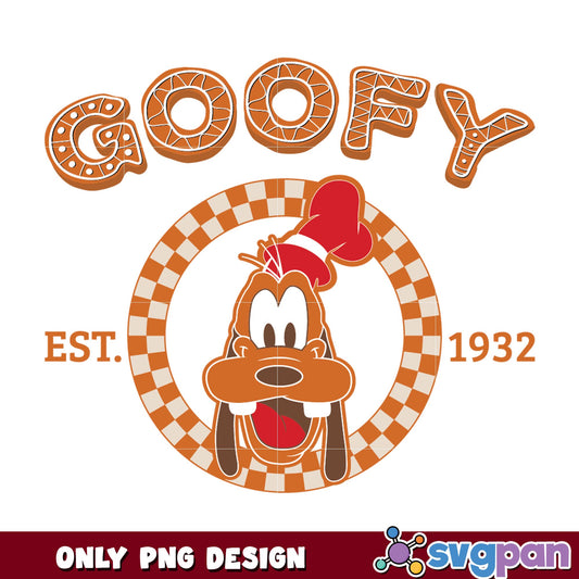 Goofy head est 1932 christmas png