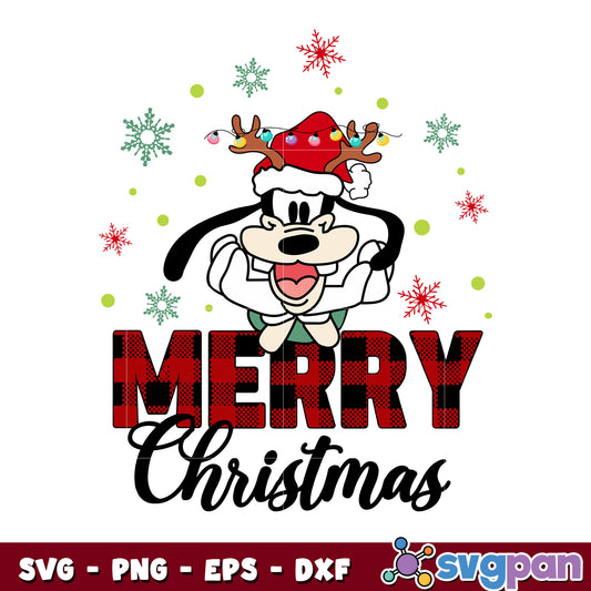 Goofy lights merry christmas svg